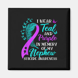 Aimant Je Porte Du Purple Turquoise En Mémoire De Mon Sui