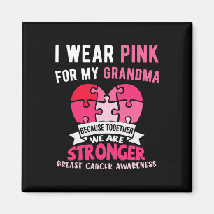 Aimant Je porte du rose pour ma grand-mère éléphant cance