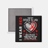 Aimant Je Porte Du Rouge Pour La Sensibilisation à La Mal (Recto/Verso)