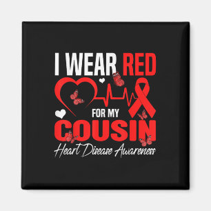 Aimant Je Porte Du Rouge Pour Mon Cousin Heart Disease Aw