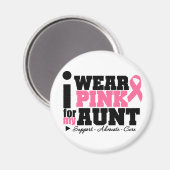 Aimant Je Porte Du Ruban Rose Pour Ma Tante (Recto/Verso)