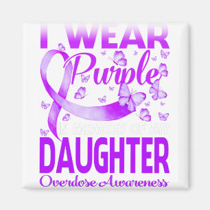 Aimant Je Porte Du Violet En Mémoire Pour Ma Fille Surdo