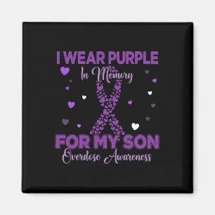 Aimant Je Porte Du Violet En Mémoire Pour Mon Fils Surdos