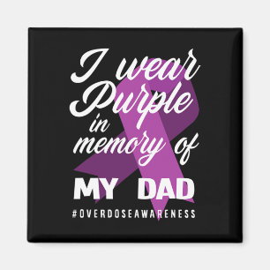 Aimant Je Porte Du Violet En Mémoire Pour Mon Papa Surdos