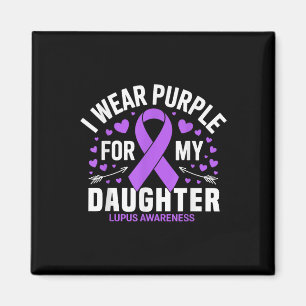 Aimant Je Porte Du Violet Pour Ma Fille Lupus Warrier Lup