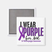 Aimant Je Porte Du Violet Pour Moi 10 Fibromyalgie (Recto/Verso)