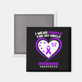 Aimant Je Porte Du Violet Pour Sensibiliser Mon Oncle À L (Recto/Verso)