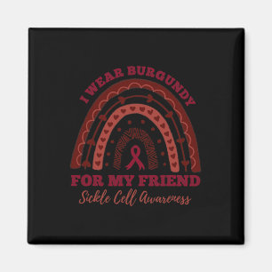 Aimant Je Porte La Bourgogne Pour Mon Ami Rainbow Sickle