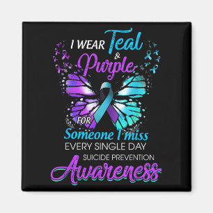 Aimant Je Porte le & Turquoise; Purple Suicide Prevent