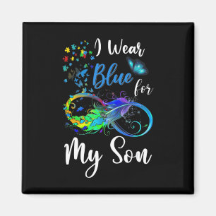 Aimant Je porte le bleu pour mon fils Sensibilisation sur