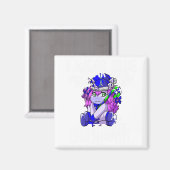 Aimant Je porte le bleu pour mon soutien à la sensibilisa (Recto/Verso)