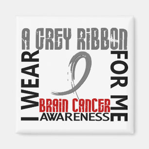 Aimant Je porte le gris pour moi le cancer du cerveau 46