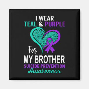 Aimant Je Porte Le Purple Turquoise En Mémoire De Mon Sui