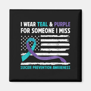 Aimant Je Porte Le Purple Turquoise Pour Quelqu'Un Qui Me