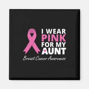 Aimant Je Porte Le Rose Pour Ma Tante Ribbon Famille Amou