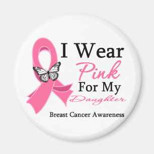 Aimant Je Porte Le Ruban Rose La Fille Cancer Du Sein