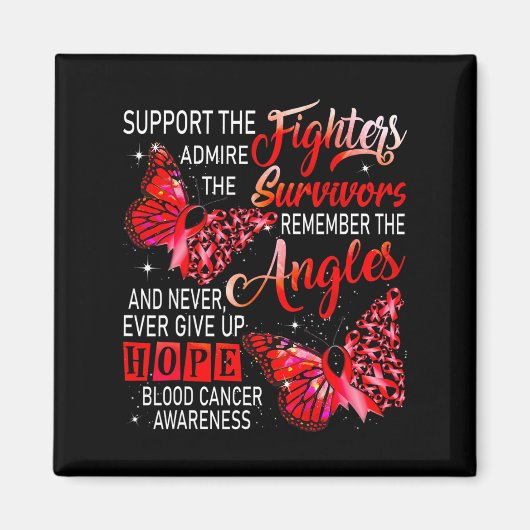 Aimant Je Porte Le Soutien Rouge Les Combattants Le Cance (Devant)