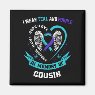 Aimant Je Porte Le Turquoise Et Le Violet Pour Ma Cousin