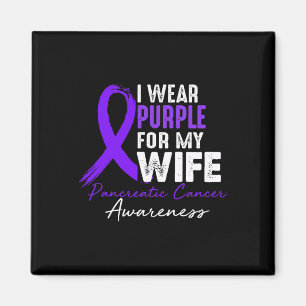 Aimant Je porte le violet en mémoire de la grande tante P