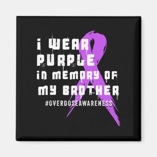 Aimant Je Porte Le Violet En Mémoire De Mon Frère - Surdo