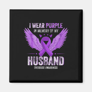 Aimant Je Porte Le Violet En Mémoire De Mon Mari Surdose