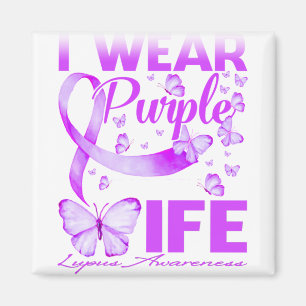 Aimant Je Porte Le Violet Pour Ma Femme Lupus Sensibilisa