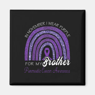 Aimant Je Porte Le Violet Pour Mon Frère - Cancer Pancréa