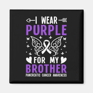Aimant Je Porte Le Violet Pour Mon Frère Cancer Pancréati