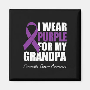 Aimant Je Porte Le Violet Pour Mon Grand-Père Cancer Panc