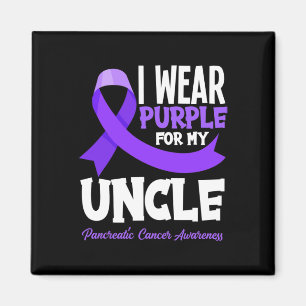 Aimant Je Porte Le Violet Pour Mon Oncle Cancer Pancréati