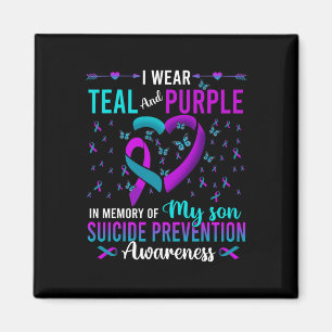Aimant Je Porte Le Violet Turquoise Pour Mon Fils Prévent