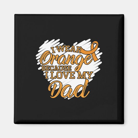 Aimant Je porte l'orange parce que j'aime mon père pour l (Devant)