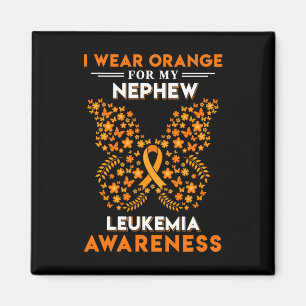 Aimant Je porte l'orange pour ma leucémie hématologique N