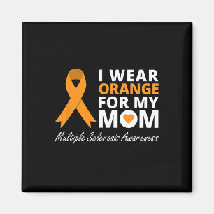 Aimant Je Porte L'Orange Pour Ma Mère Ms Awareness Ribbon