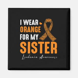 Aimant Je Porte L'Orange Pour Ma Soeur Leucémie Cancer Ma