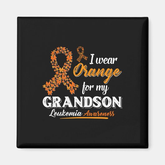 Aimant Je Porte L'Orange Pour Mon Petit-Fils Leucémie Sen (Devant)
