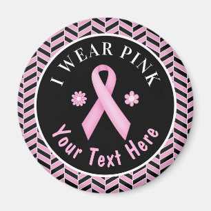 Aimant Je Porte Pink Breast Cancer Sensibilisation Herrin