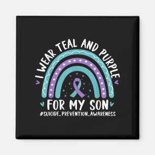 Aimant Je Porte Turquoise &amp; Violet Pour Mon Fils Suic