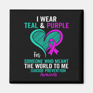Aimant Je Porte Turquoise Et Violet Pour La Prévention Du