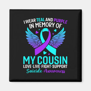 Aimant Je Porte Turquoise Et Violet Pour Mon Cousin Suici