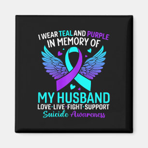Aimant Je Porte Turquoise Et Violet Pour Mon Mari Suicide