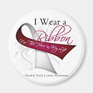 Aimant Je porte un ruban pour mon héros - cancer de la