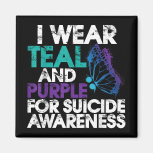 Aimant Je Porte Un Soutien Turquoise Et Violet À La Sensi