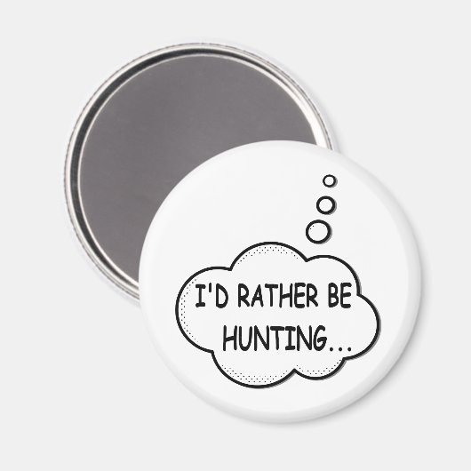 Aimant Je préfère chasser (Recto/Verso)