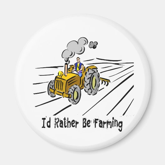 Aimant Je préfère être agricole (Devant)