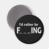 Aimant Je préfère être FishING - Funny Fishing (Recto/Verso)