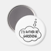 Aimant Je préfère être jardiné (Recto/Verso)