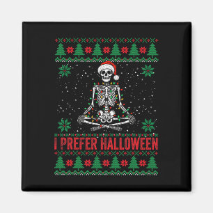 Aimant Je Préfère Halloween Noël Sweater Funny Holiday