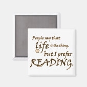 Aimant Je préfère la lecture (Recto/Verso)