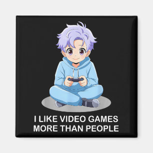 Aimant Je préfère les jeux vidéo aux gens Drôle de joueur